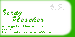 virag plescher business card